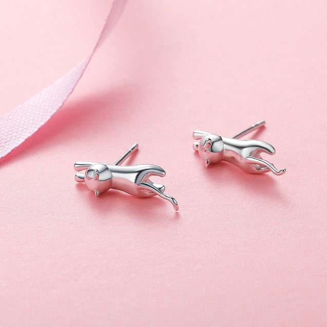 Minimalist Cat Stud Earrings