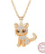 Cubic Zirconia Cat Necklace