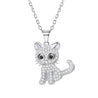 Cubic Zirconia Cat Necklace