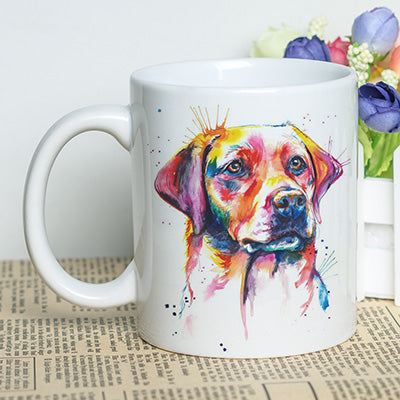 Watercolor Printed Golden Retriever Mug