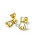 Cubic Zirconia Cat Stud Earrings