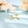 Cubic Zirconia Cat Stud Earrings