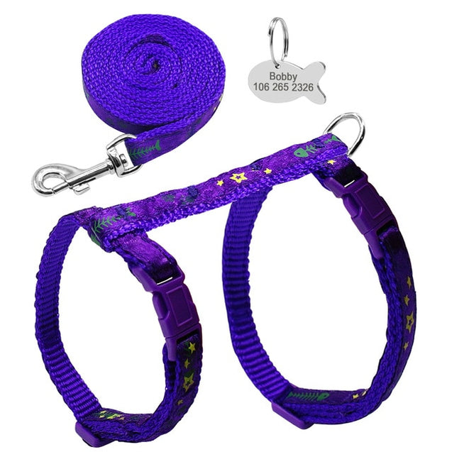 Adjustable Cat Leash Harness