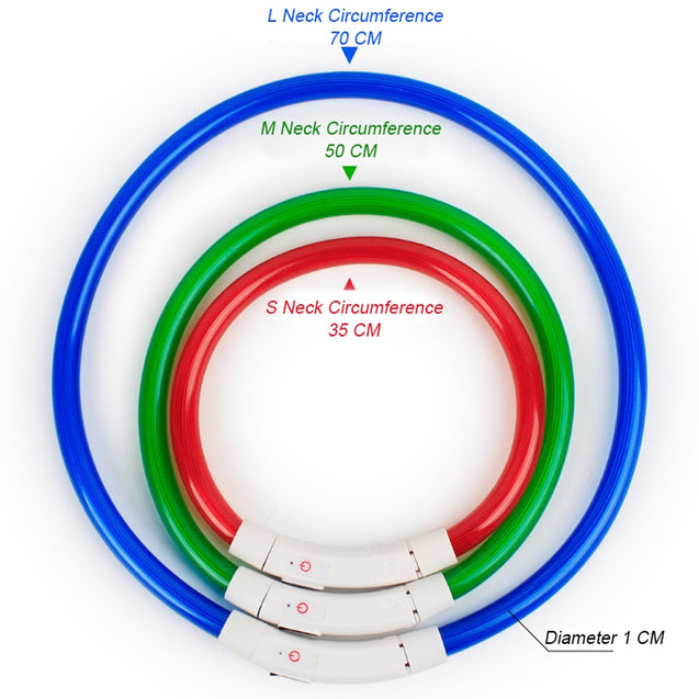 Rechargeable LED Flashing Dog Collar