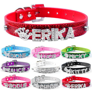 Personalized Rhinestone Dog Collar