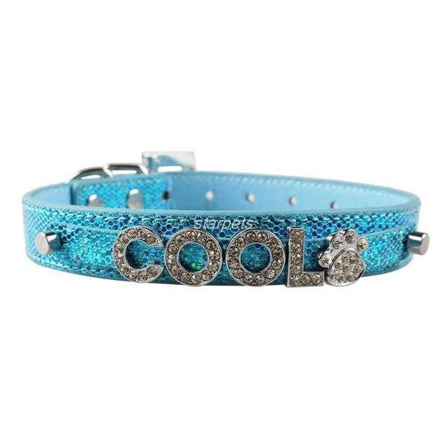 Personalized Rhinestone Dog Collar