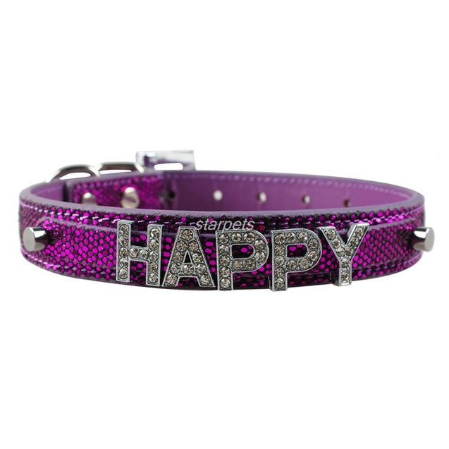 Personalized Rhinestone Dog Collar