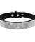 Adjustable Rhinestone Suede Soft Leather Pet Collar