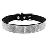 Adjustable Rhinestone Suede Soft Leather Pet Collar