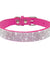 Adjustable Rhinestone Suede Soft Leather Pet Collar