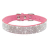 Adjustable Rhinestone Suede Soft Leather Pet Collar