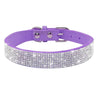 Adjustable Rhinestone Suede Soft Leather Pet Collar