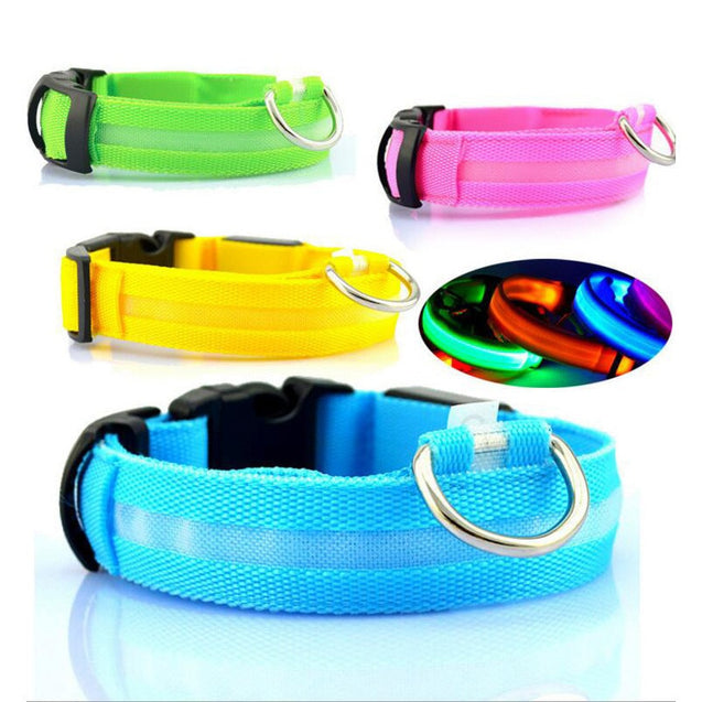 Nylon LED Anti-lost Flashing & Glowing Dog Collar