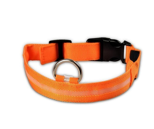 Nylon LED Anti-lost Flashing & Glowing Dog Collar