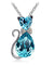 Austrian Crystal Cat Necklace