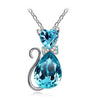 Austrian Crystal Cat Necklace