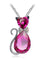 Austrian Crystal Cat Necklace
