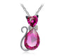 Austrian Crystal Cat Necklace