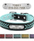Custom Engraved Name Plate Leather Dog Collar