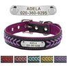 Custom Engraved Name Plate Leather Dog Collar