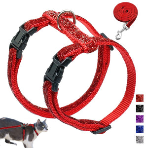 Bling Sequins Cat Harness Leash